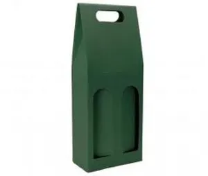 Box 2 Flasche 16x8x40cm grün